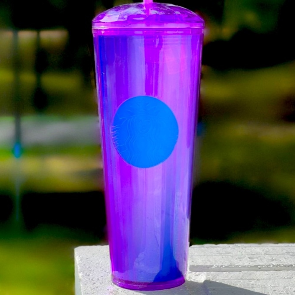 Starbucks Halloween Blue and Purple Iridescent Dome Cup Fall 2022 Venti 24oz NEW
